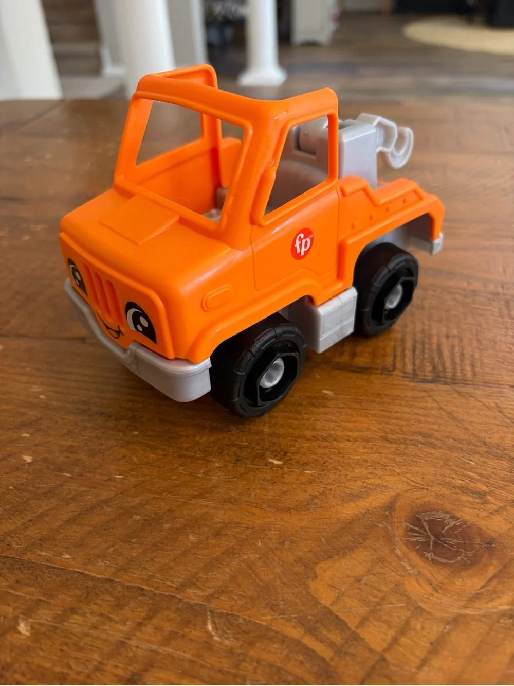 Fisher Price Little People orange tow truck as is